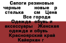Сапоги резиновые черные Sandra новые - р.37 стелька 24.5 см › Цена ­ 700 - Все города Одежда, обувь и аксессуары » Женская одежда и обувь   . Красноярский край,Кайеркан г.